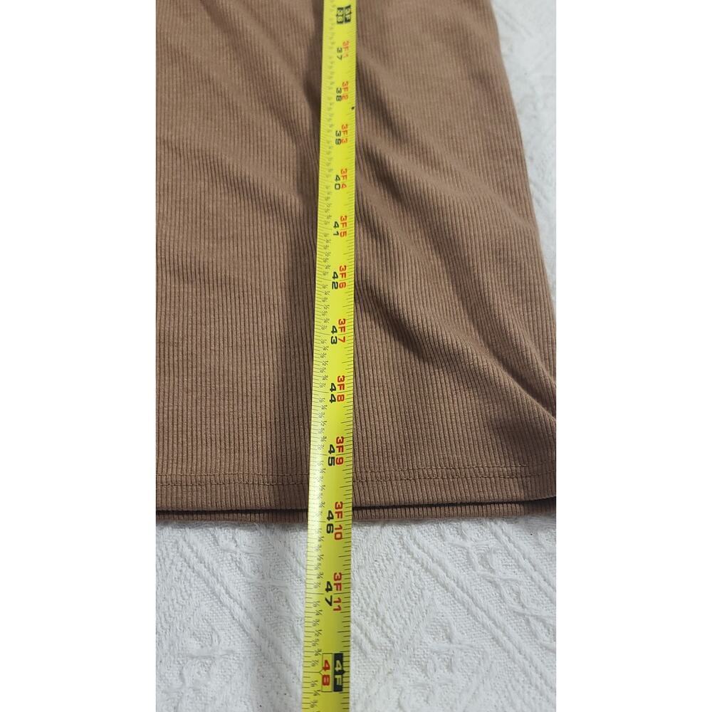 Gilli Isobel short sleeve ribbed fitted maxi brown short sleeve Size Medium fall - Picture 8 of 11